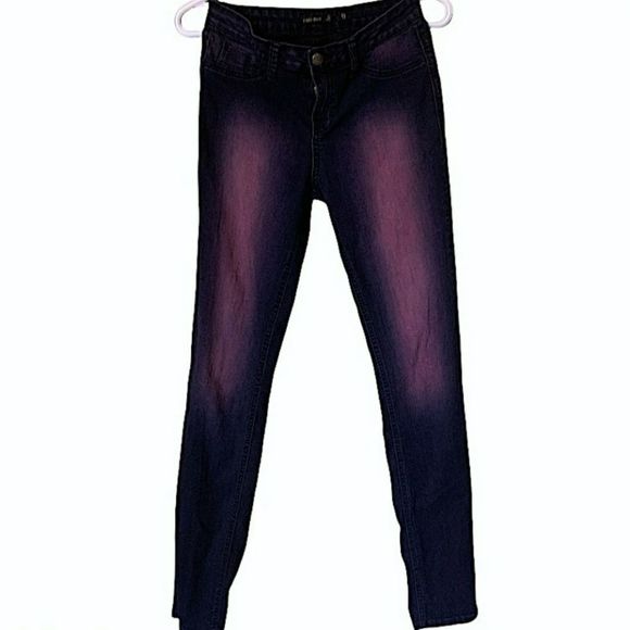 𝅺HIDDEN Jeans Purple Ladies Skinny Jeans Size 9 - Picture 1 of 7